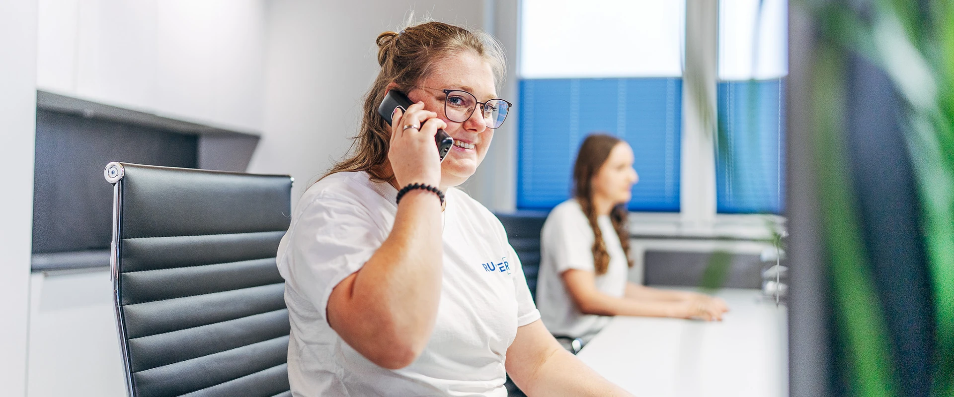 Telefonische Beratung durch Mitarbeiterin Rucker IB